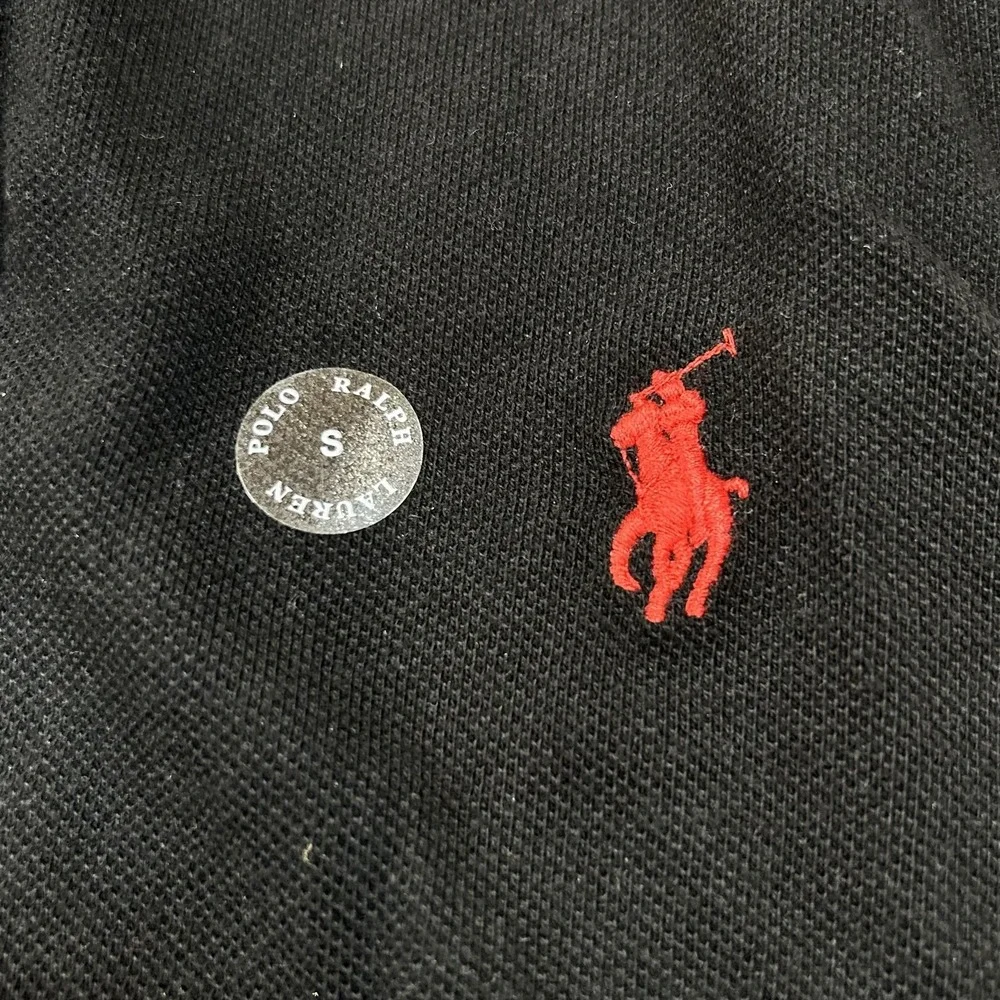 Polo Ralph Lauren Polo Shirt Mens Small Black Classic Fit Knit Cotton Pony NWT